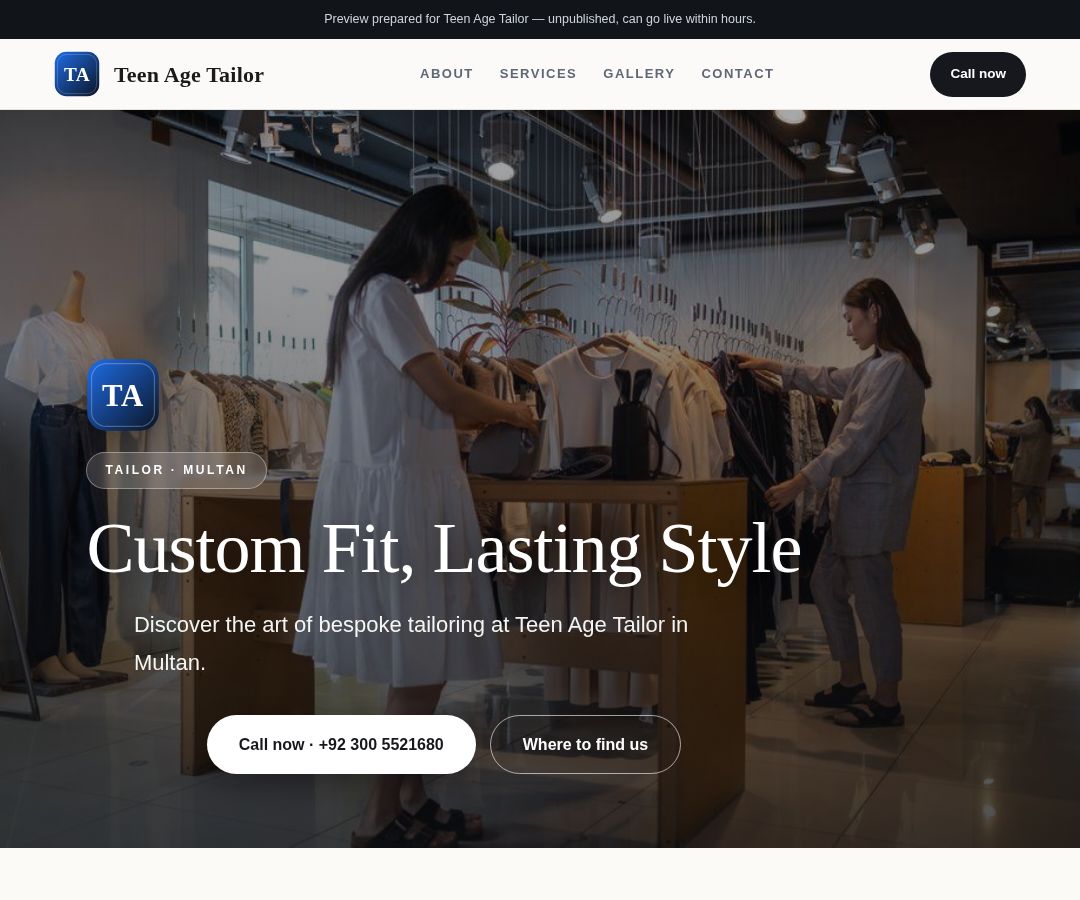 Teen Age Tailor