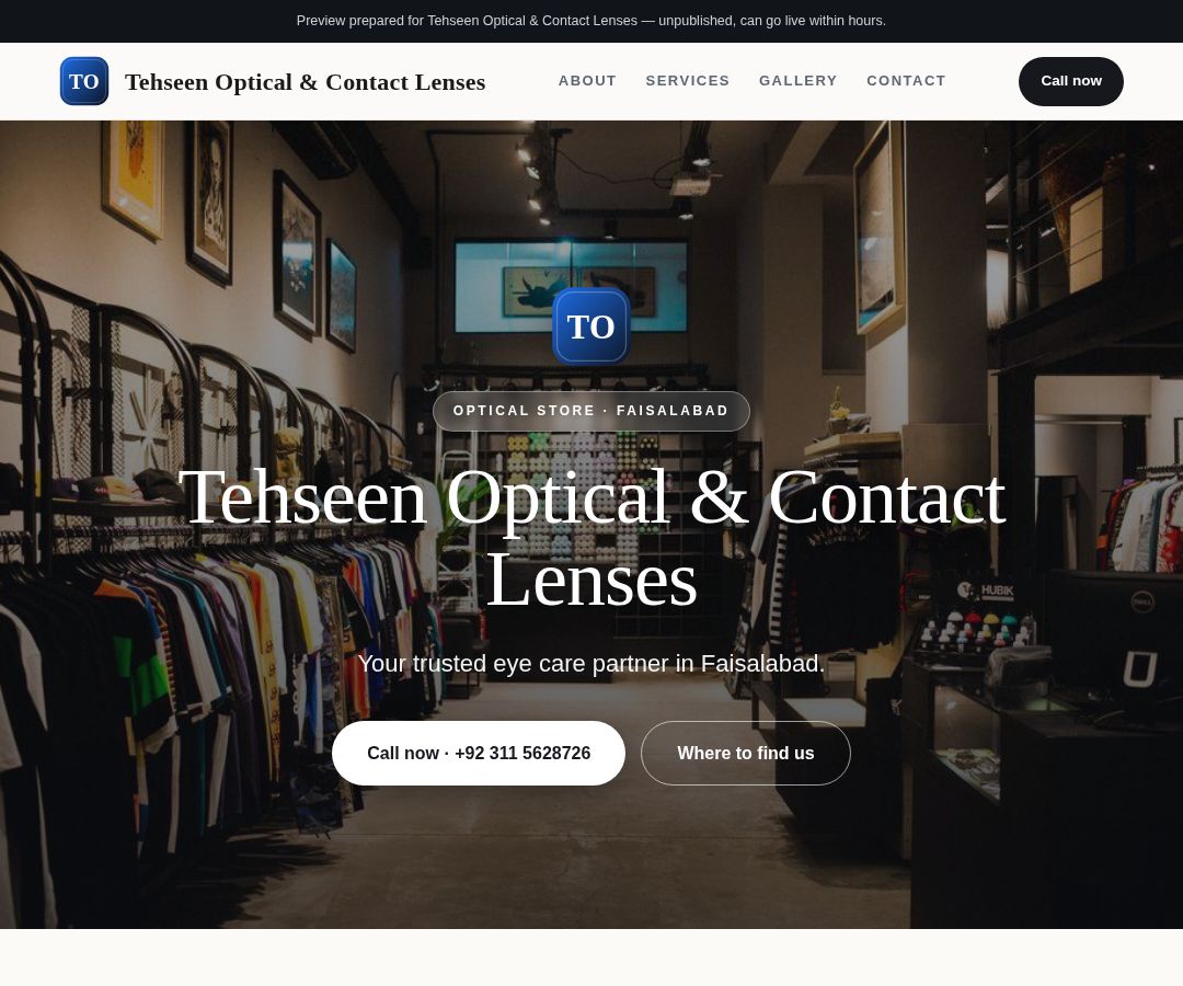 Tehseen Optical & Contact Lenses