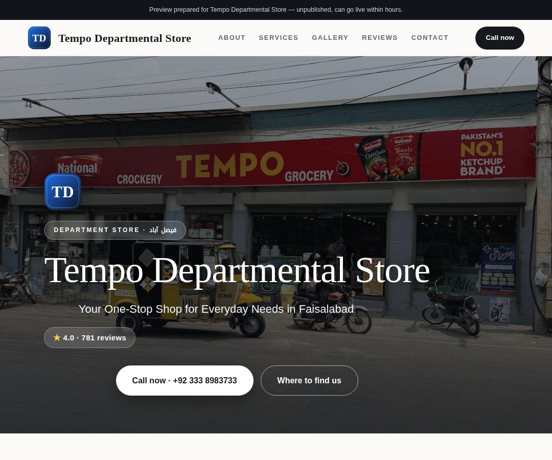 Tempo Departmental Store
