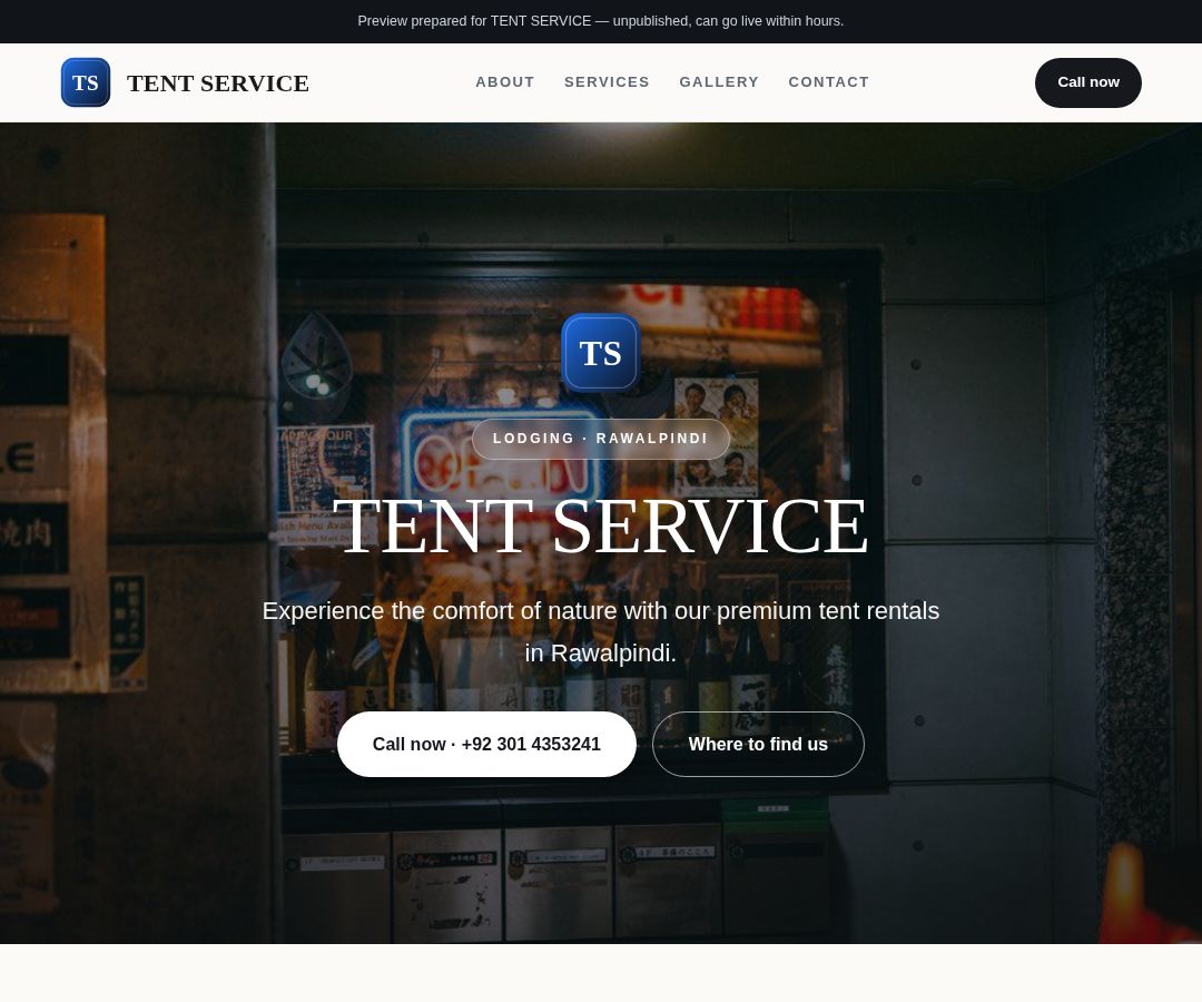 TENT SERVICE