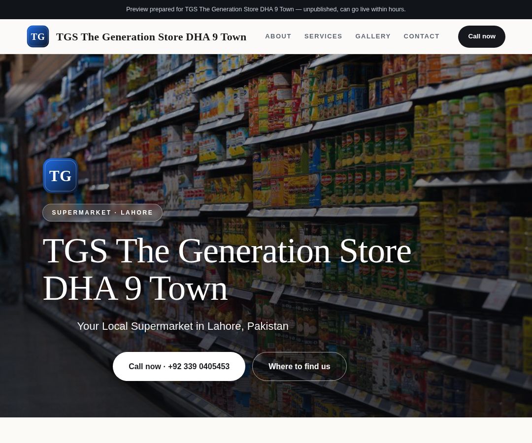 TGS The Generation Store DHA 9 Town