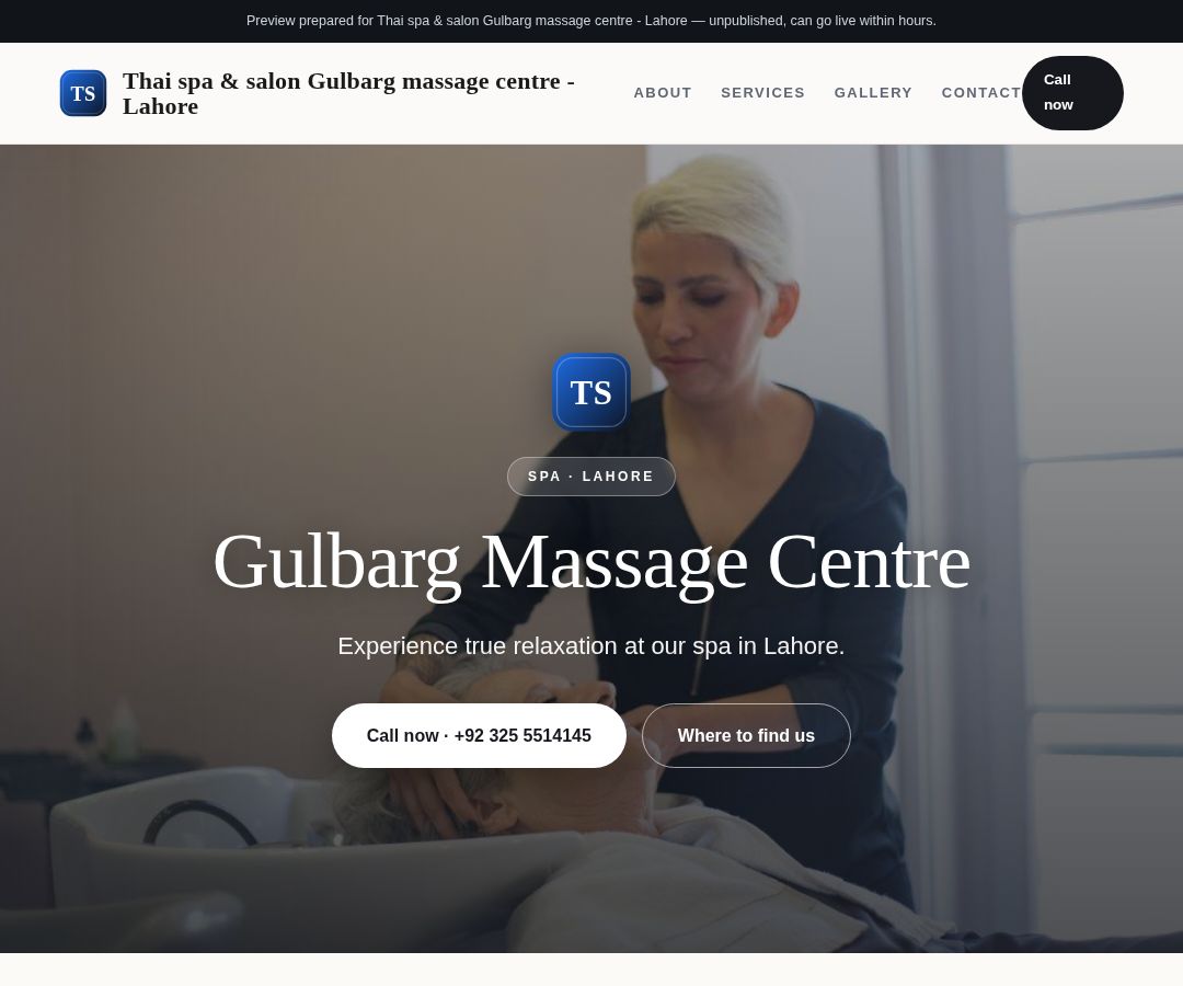 Thai spa & salon Gulbarg massage centre - Lahore