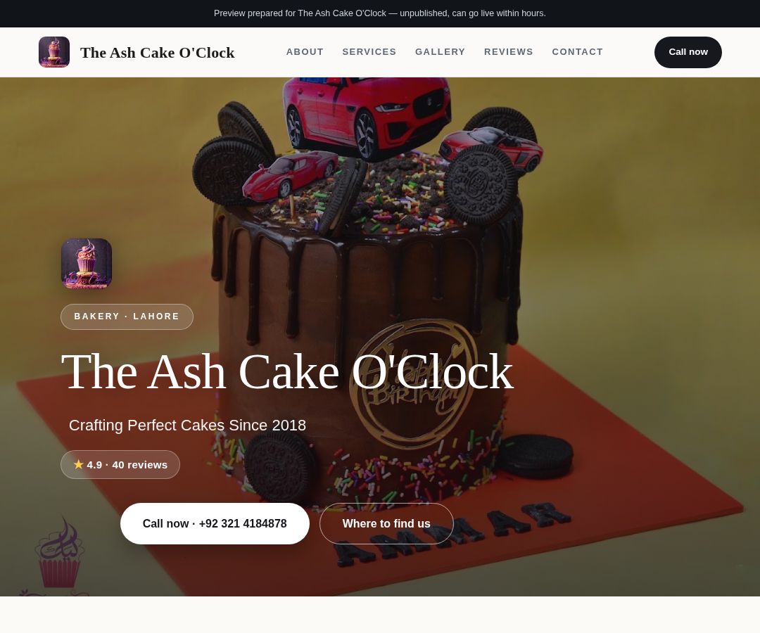 The Ash Cake O'Clock