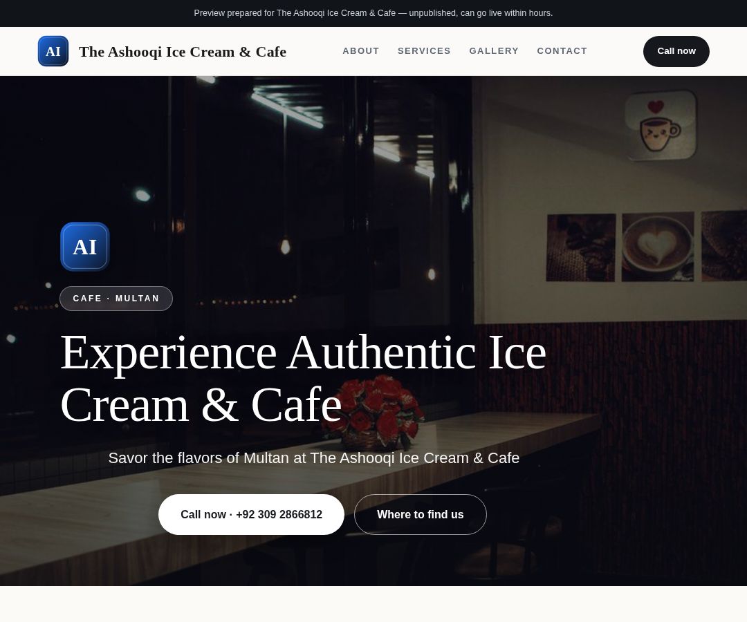 The Ashooqi Ice Cream & Cafe