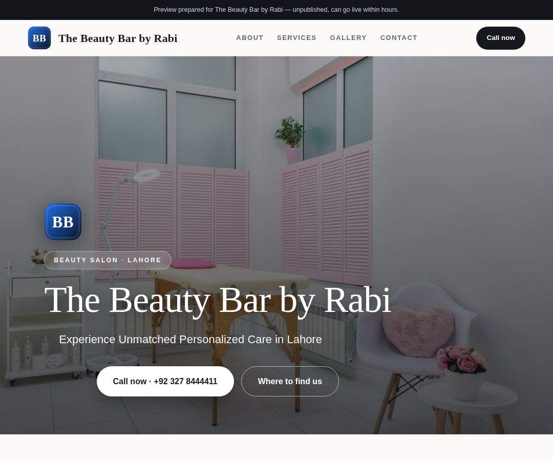 The Beauty Bar by Rabi