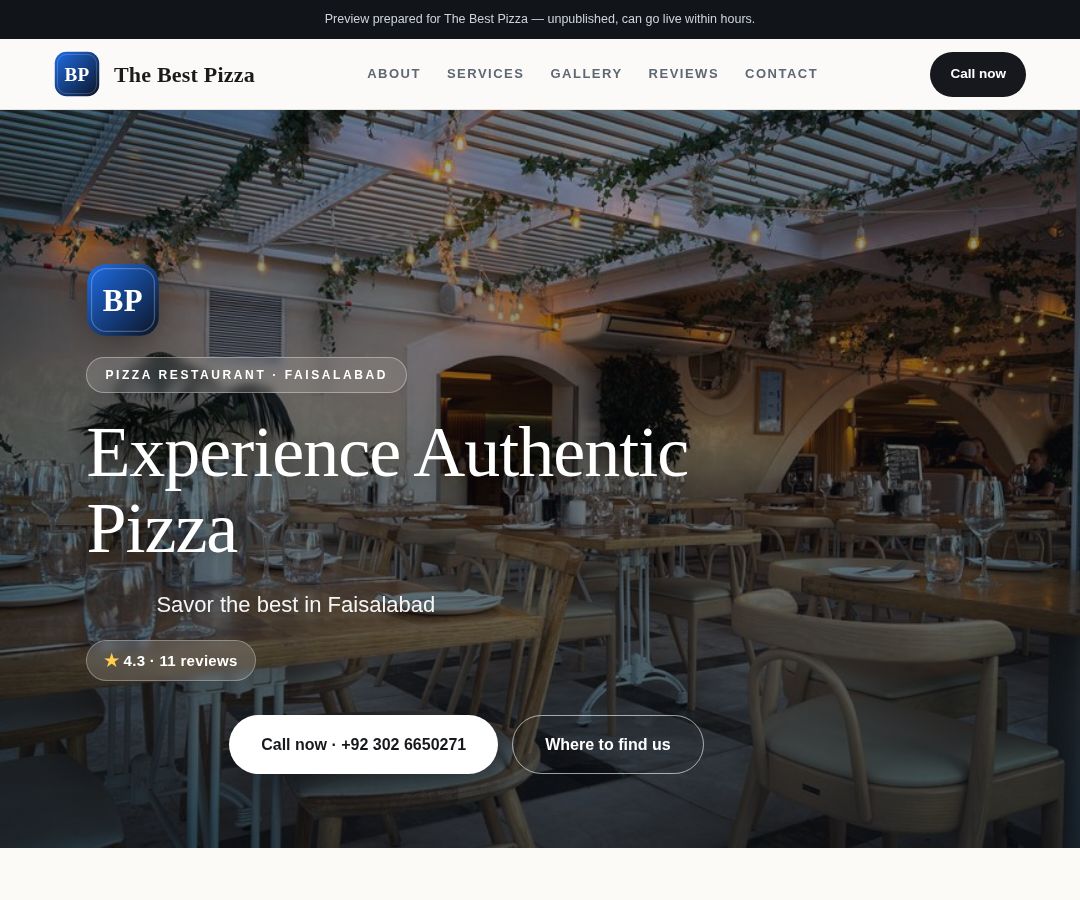 The Best Pizza