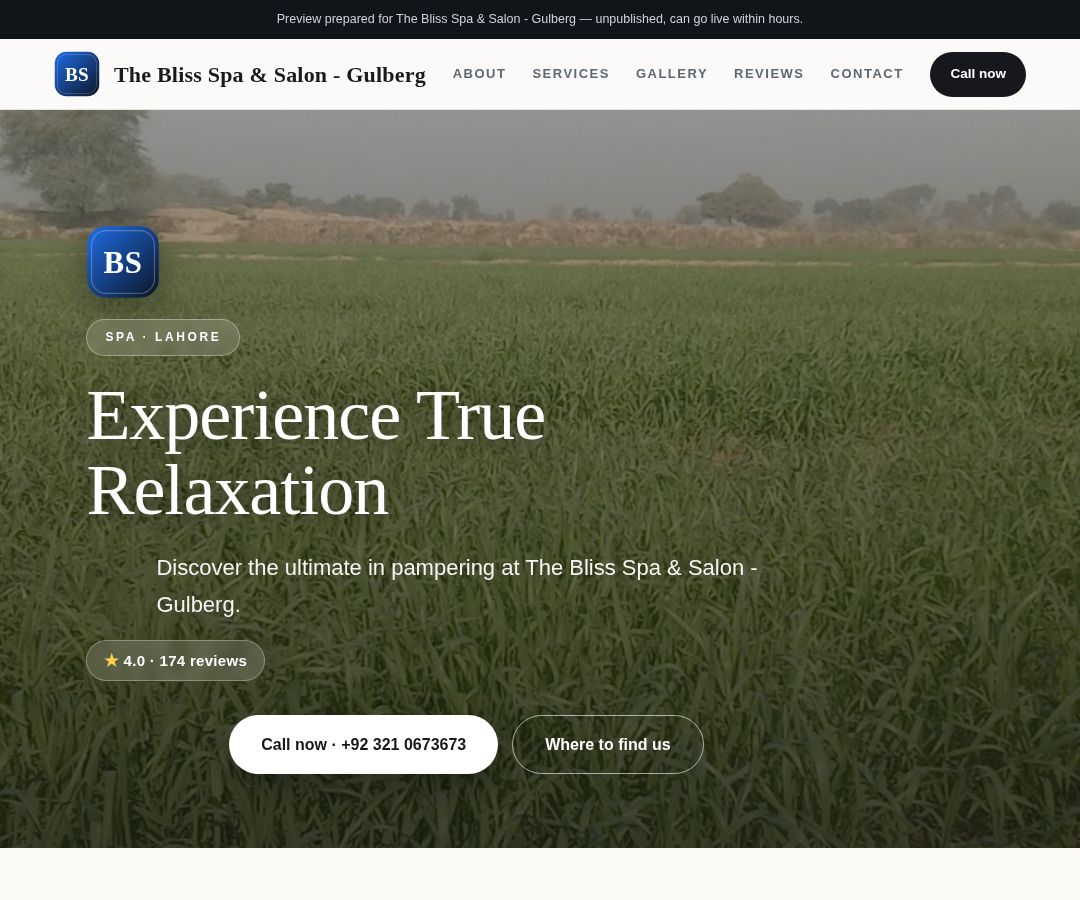 The Bliss Spa & Salon - Gulberg