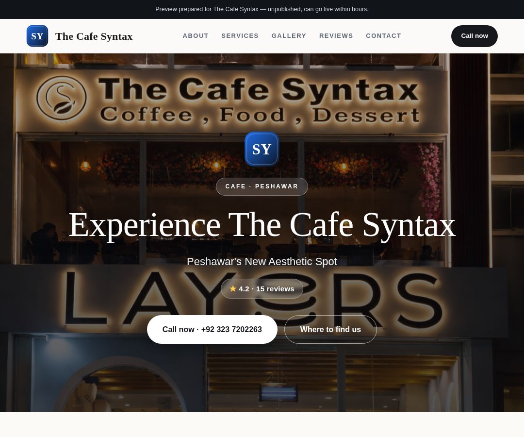 The Cafe Syntax