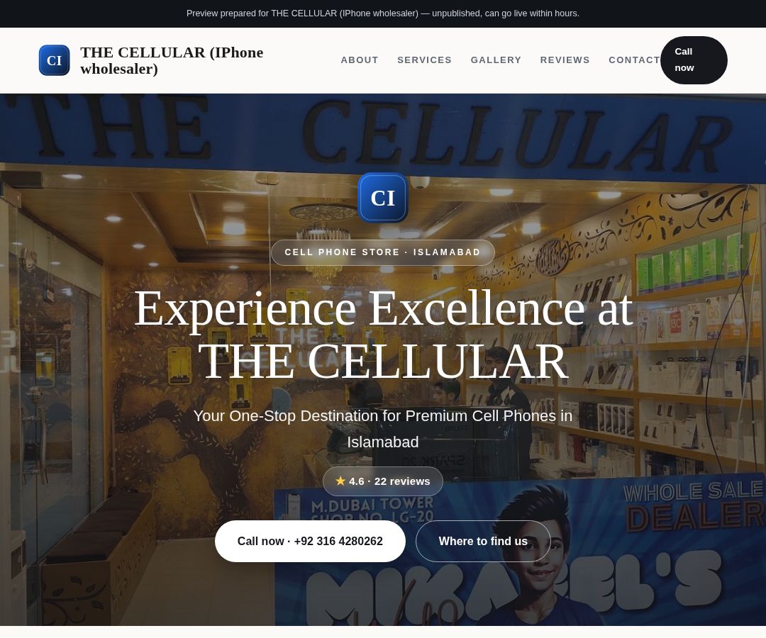 THE CELLULAR (IPhone wholesaler)