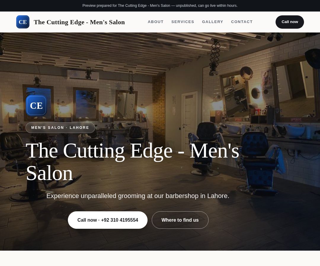 The Cutting Edge - Men's Salon