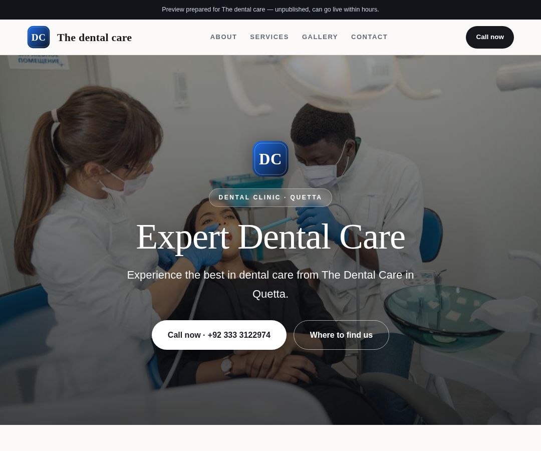The dental care