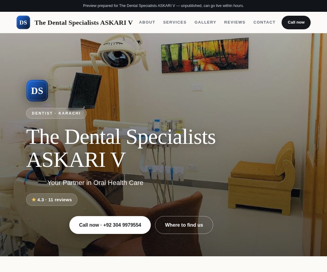 The Dental Specialists ASKARI V