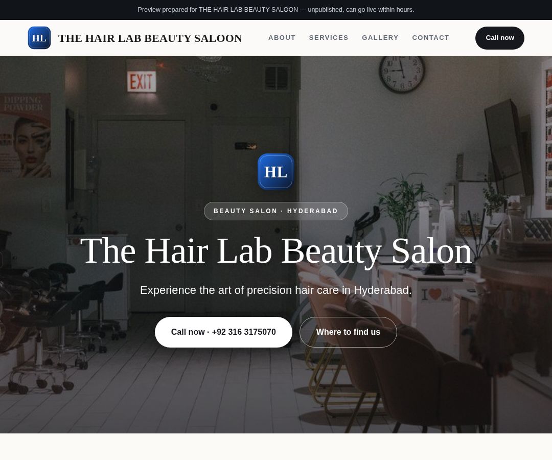 THE HAIR LAB BEAUTY SALOON