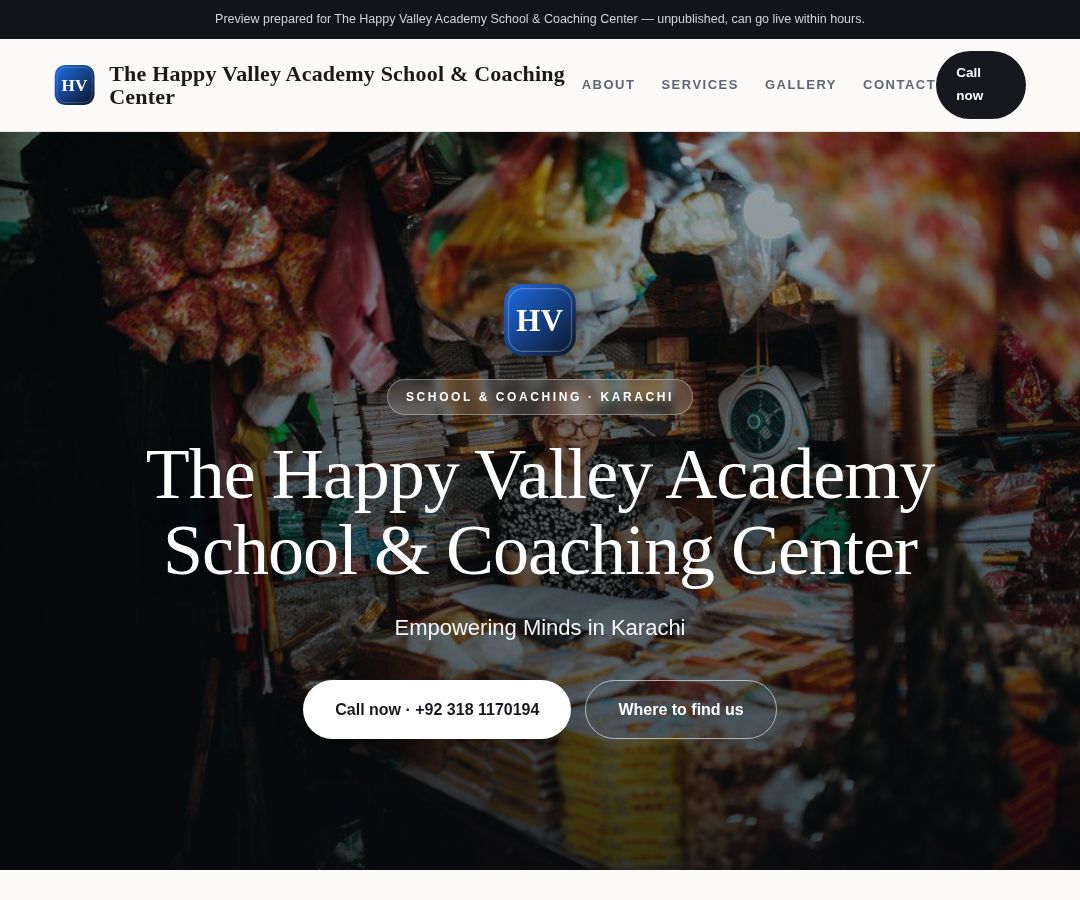 The Happy Valley Academy School & Coaching Center