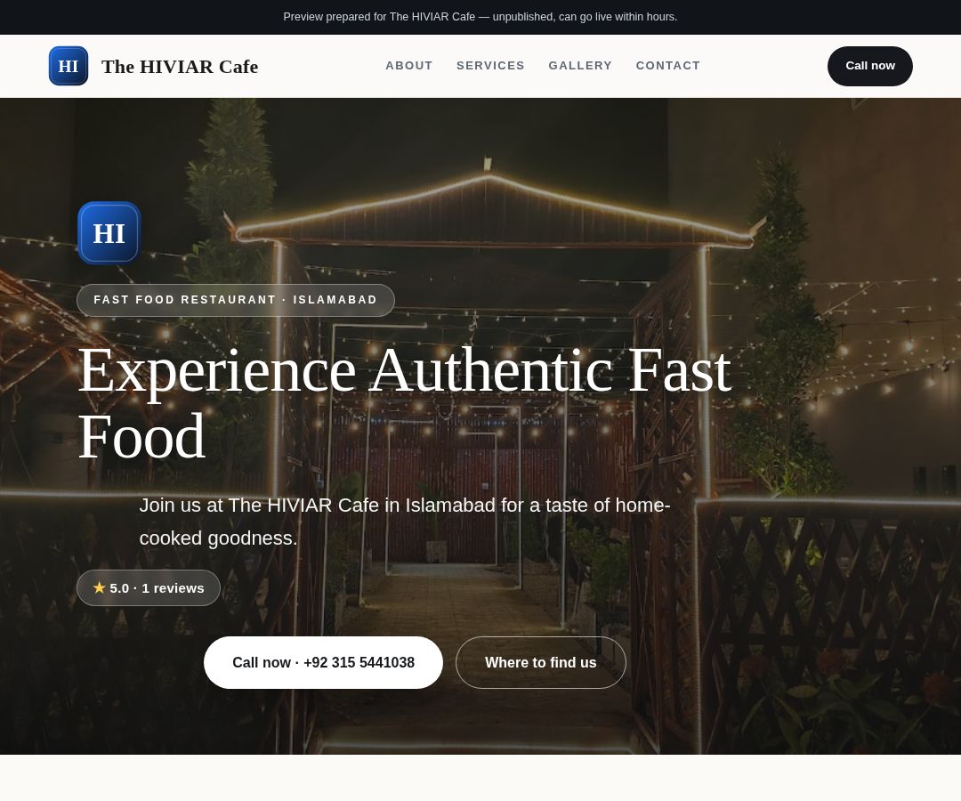 The HIVIAR Cafe