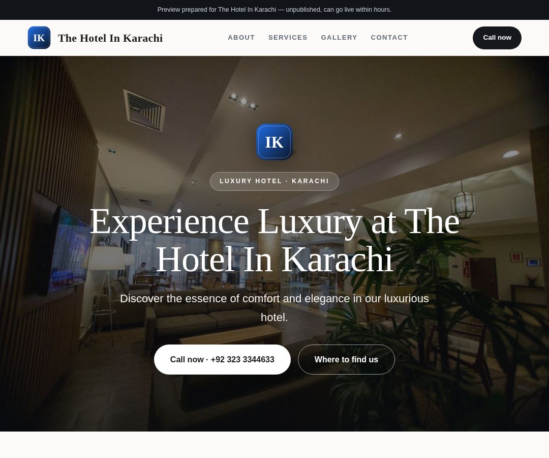 The Hotel In Karachi