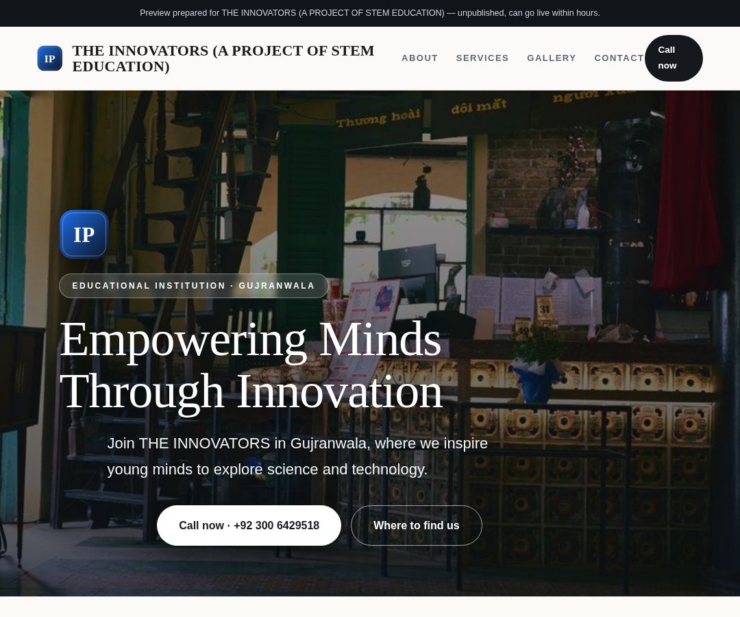 THE INNOVATORS (A PROJECT OF STEM EDUCATION)