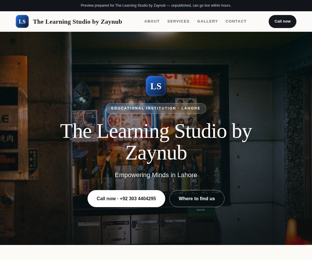 The Learning Studio by Zaynub