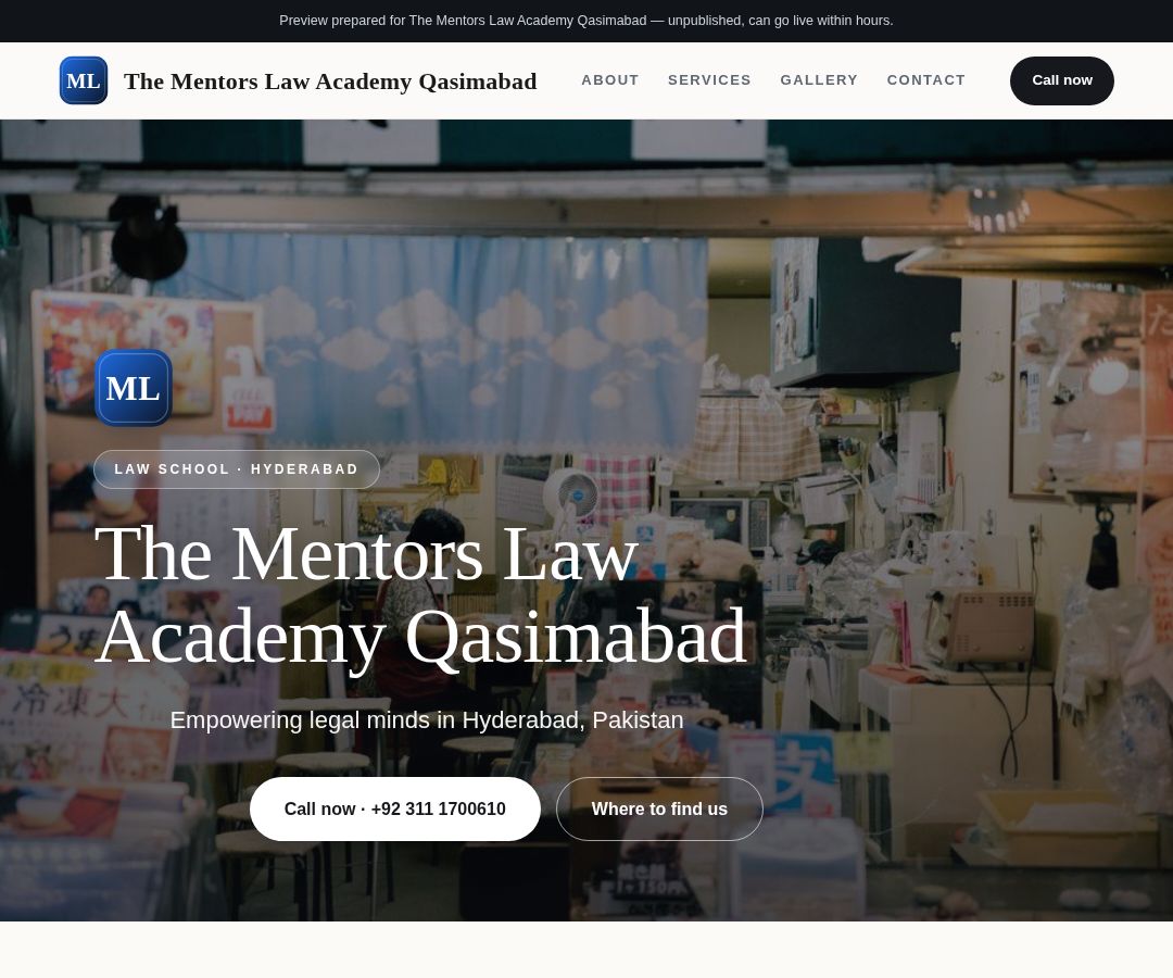The Mentors Law Academy Qasimabad