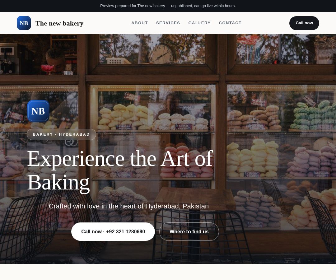 The new bakery