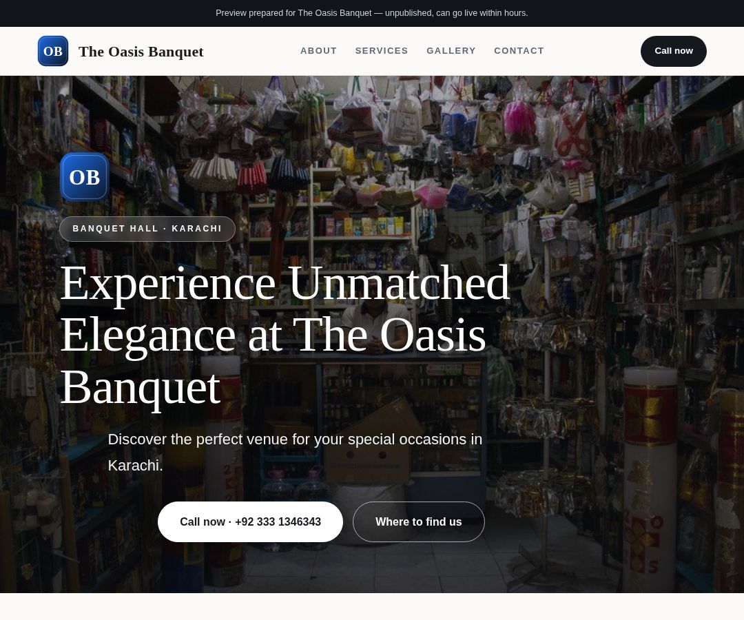 The Oasis Banquet