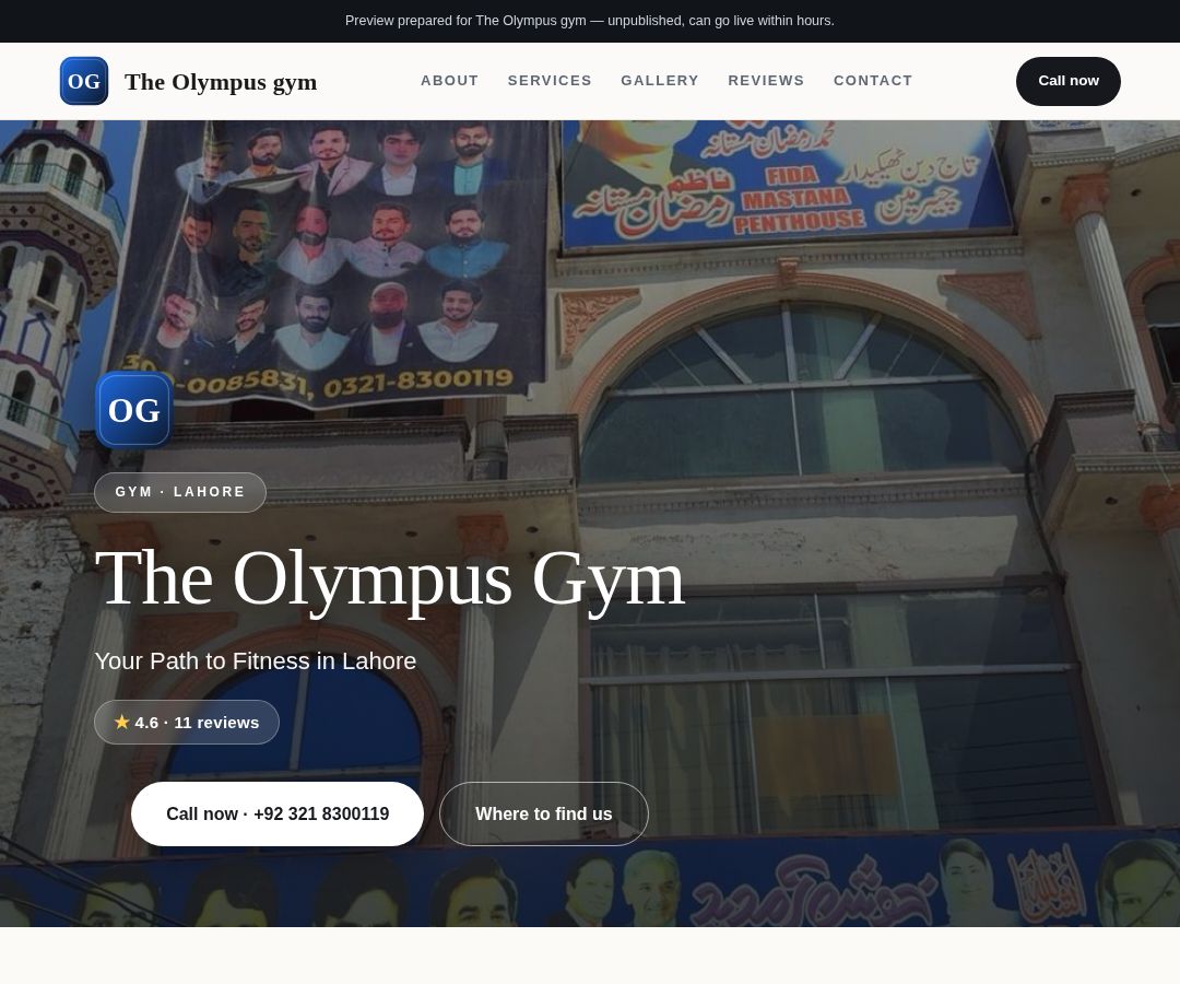 The Olympus gym