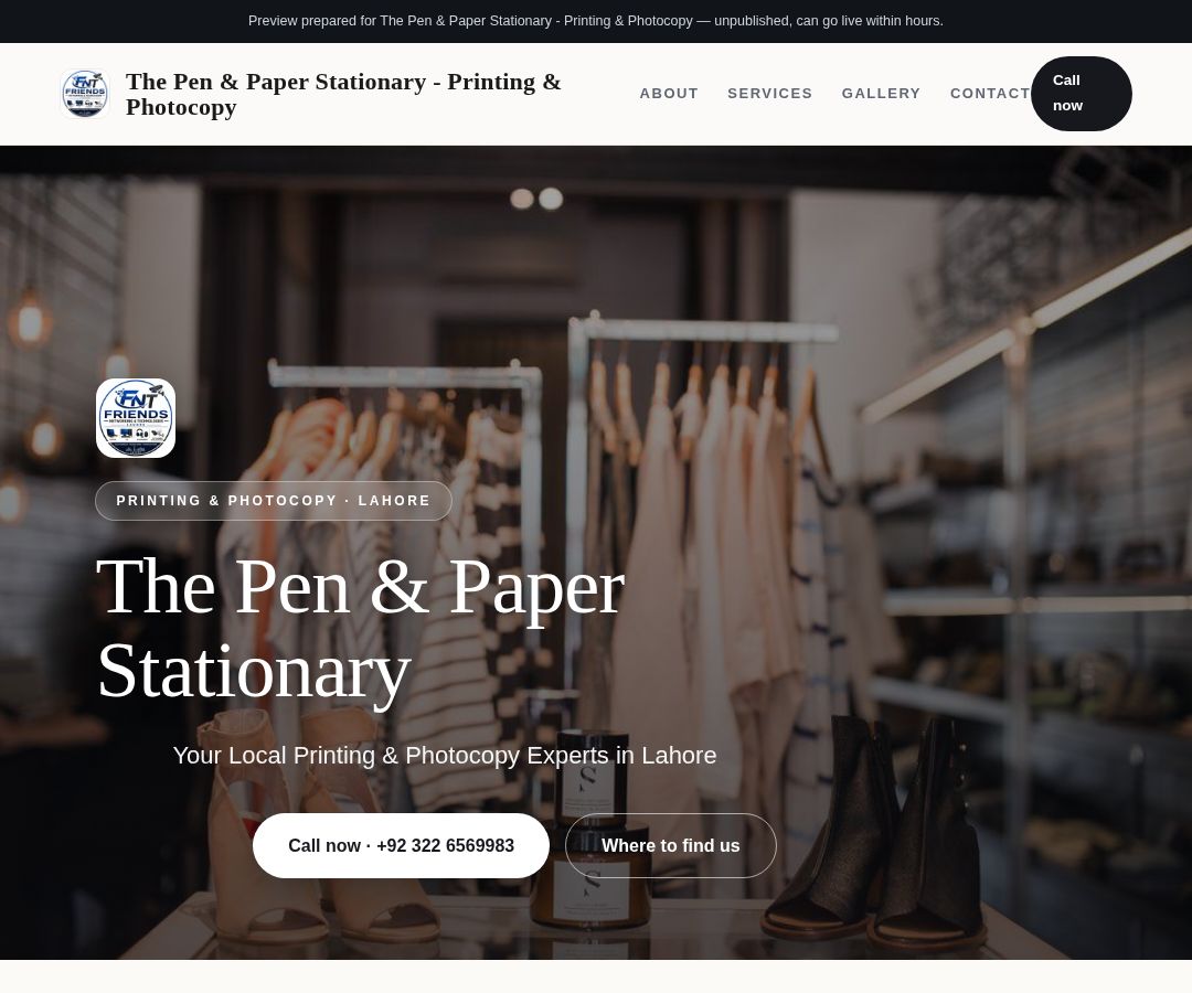 The Pen & Paper Stationary - Printing & Photocopy
