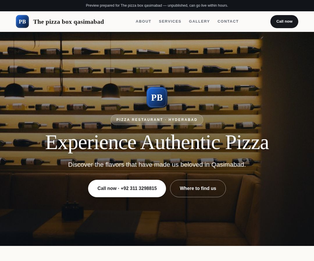 The pizza box qasimabad