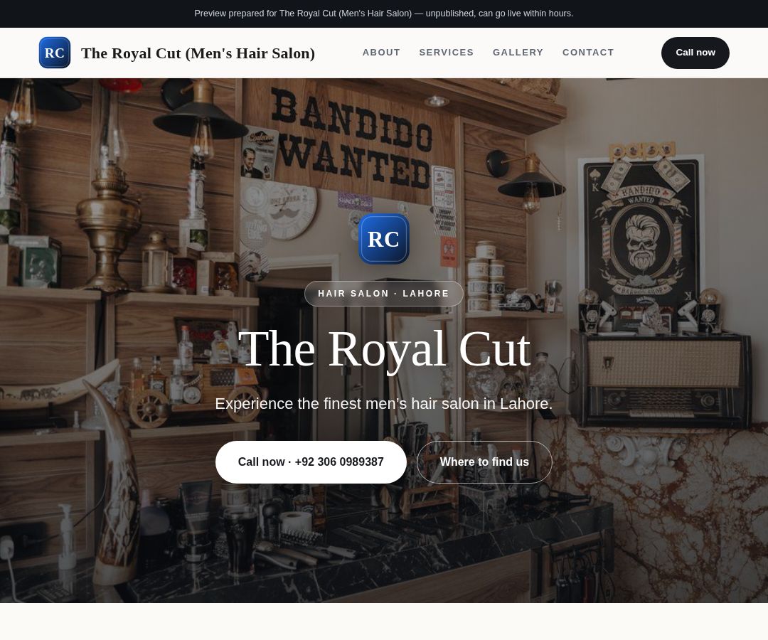 The Royal Cut (Men's Hair Salon)