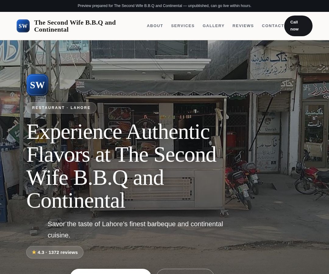 The Second Wife B.B.Q and Continental