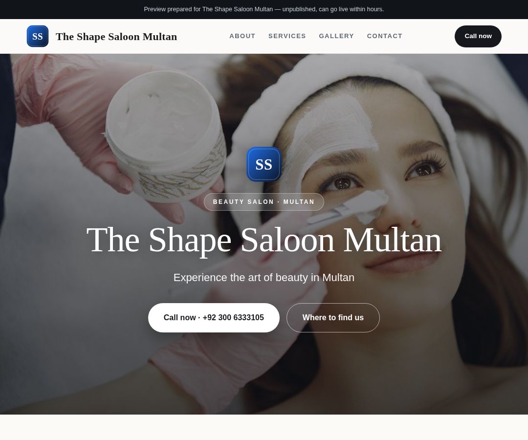 The Shape Saloon Multan