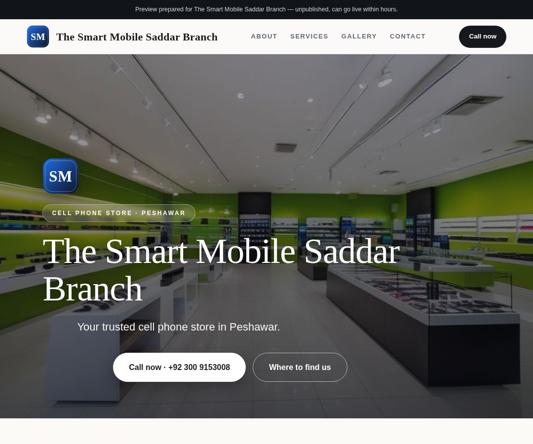 The Smart Mobile Saddar Branch