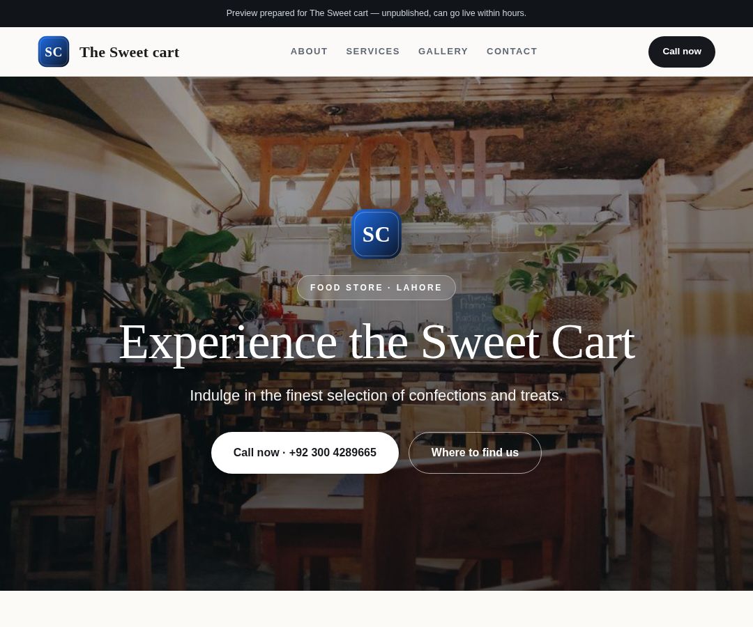The Sweet cart