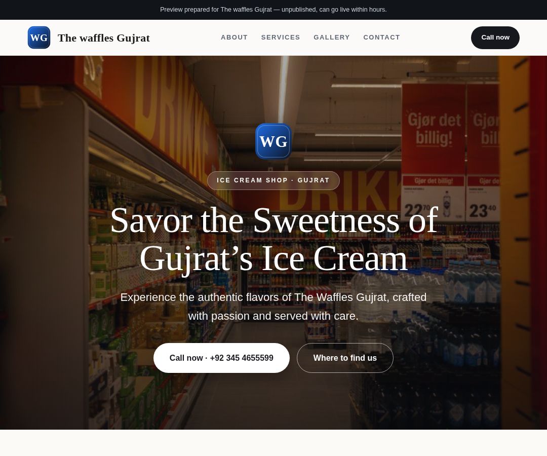 The waffles Gujrat