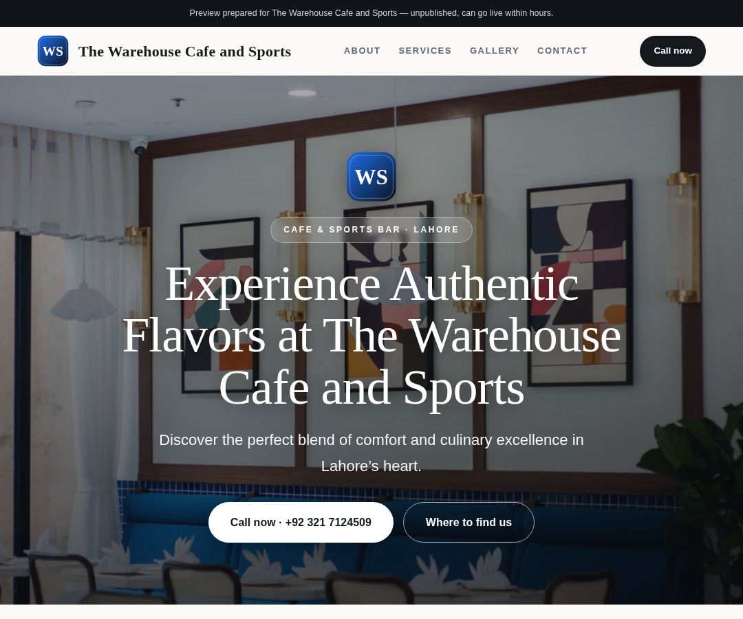 The Warehouse Cafe and Sports