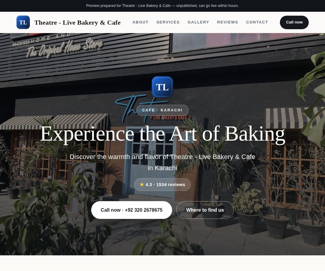 Theatre - Live Bakery & Cafe