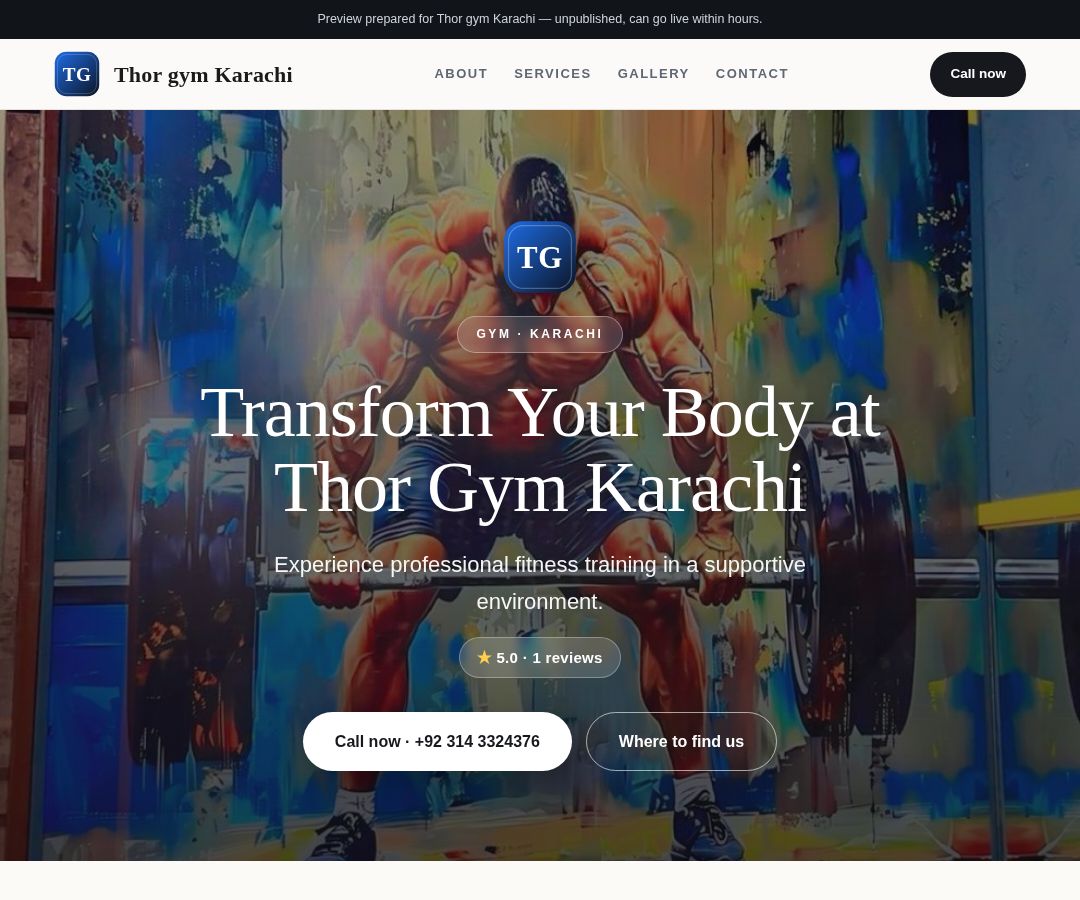 Thor gym Karachi