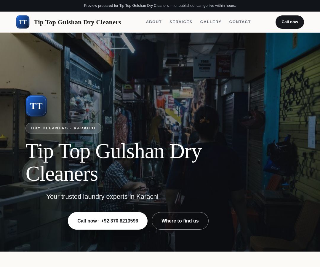 Tip Top Gulshan Dry Cleaners