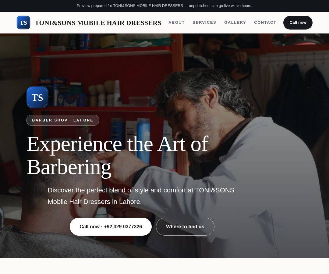 TONI&SONS MOBILE HAIR DRESSERS