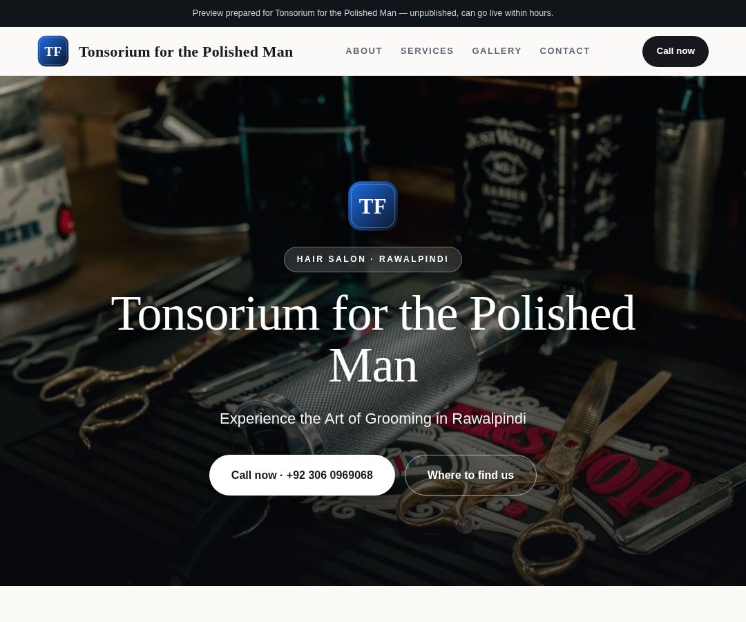 Tonsorium for the Polished Man