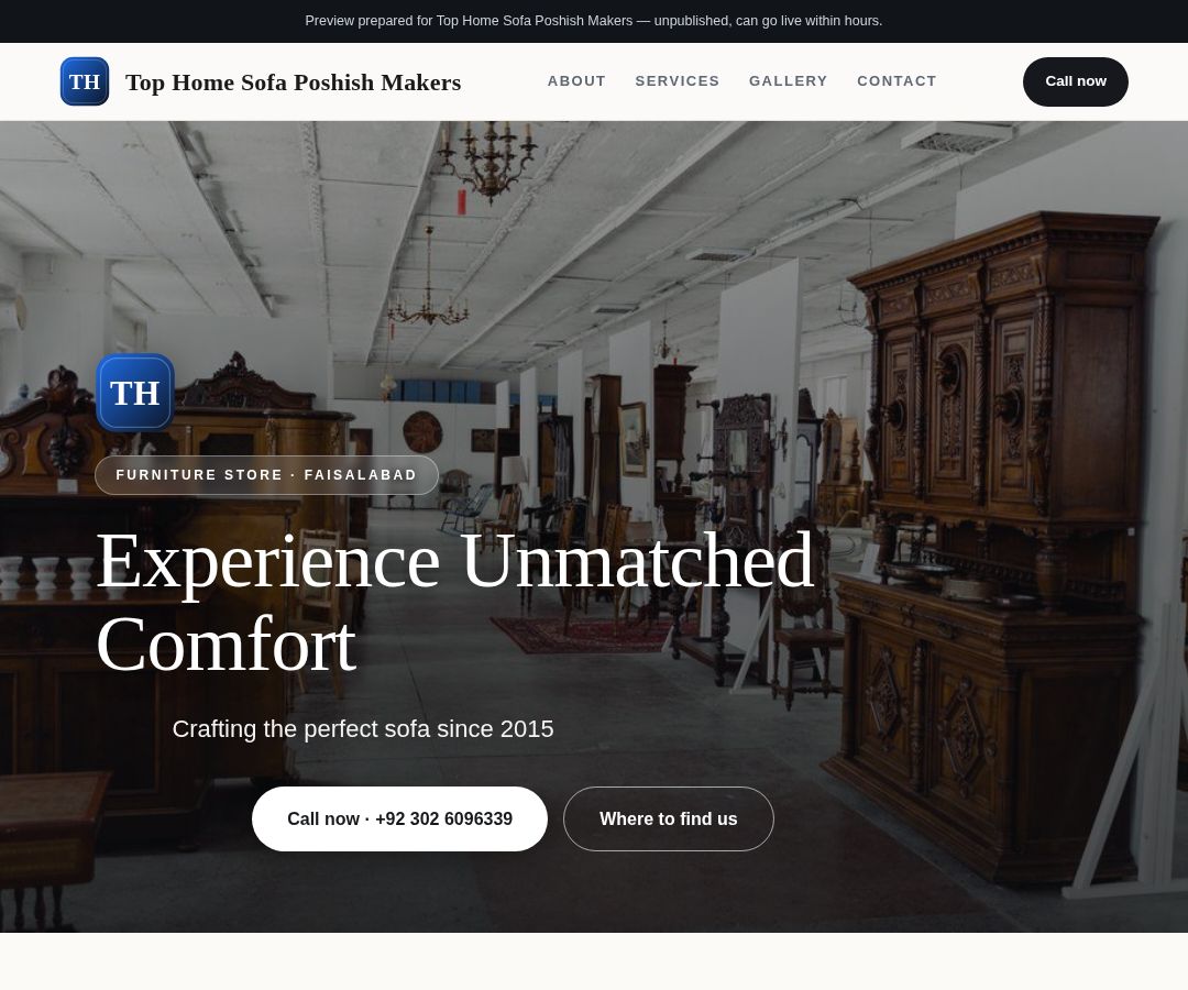 Top Home Sofa Poshish Makers
