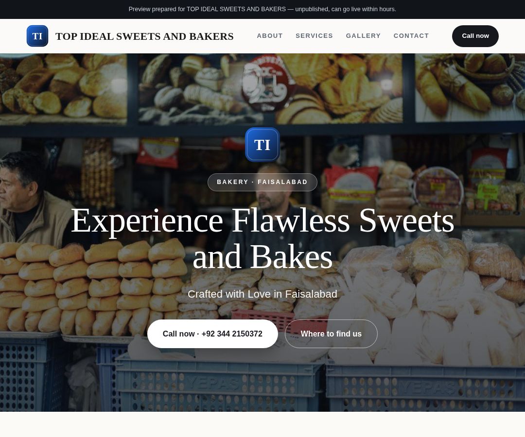 TOP IDEAL SWEETS AND BAKERS