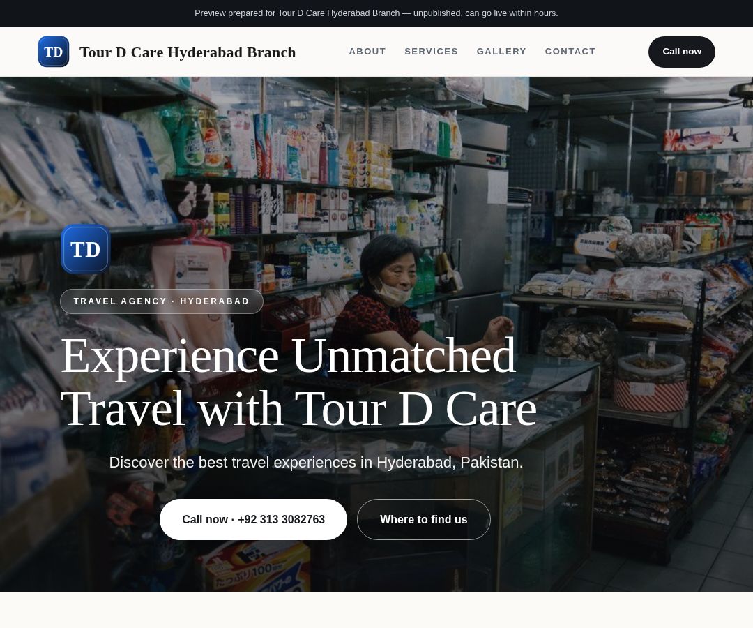 Tour D Care Hyderabad Branch