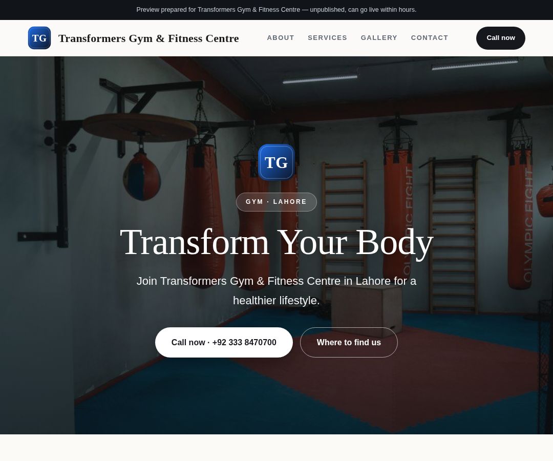 Transformers Gym & Fitness Centre