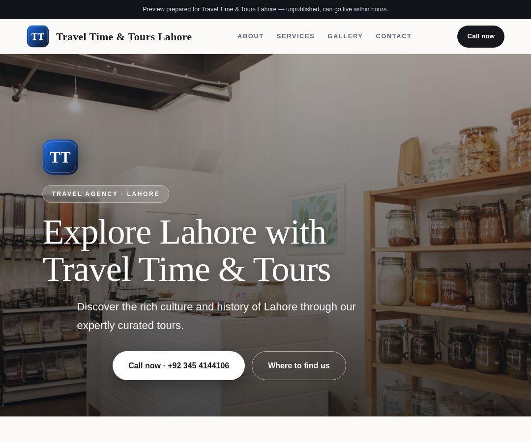 Travel Time & Tours Lahore