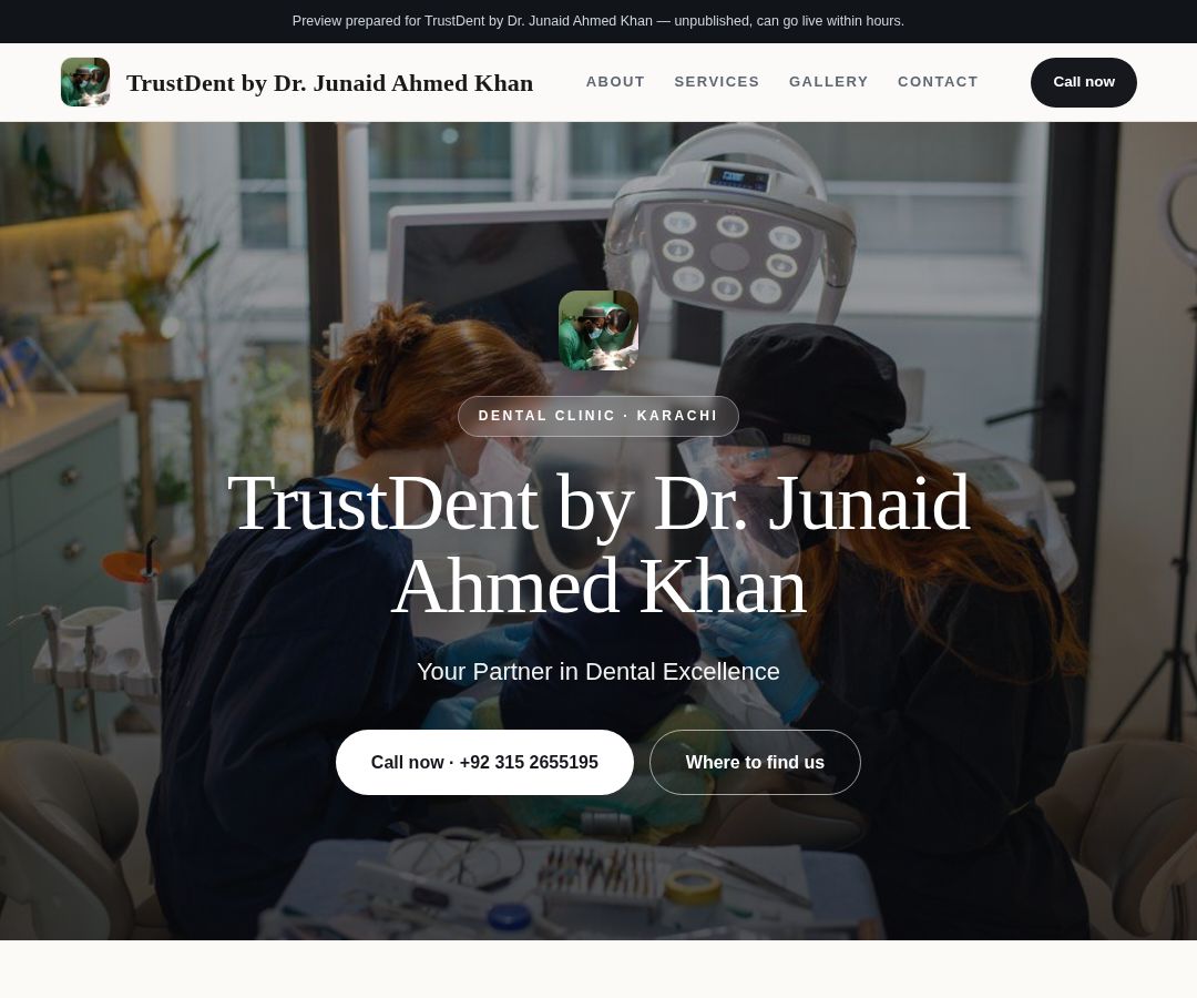 TrustDent by Dr. Junaid Ahmed Khan