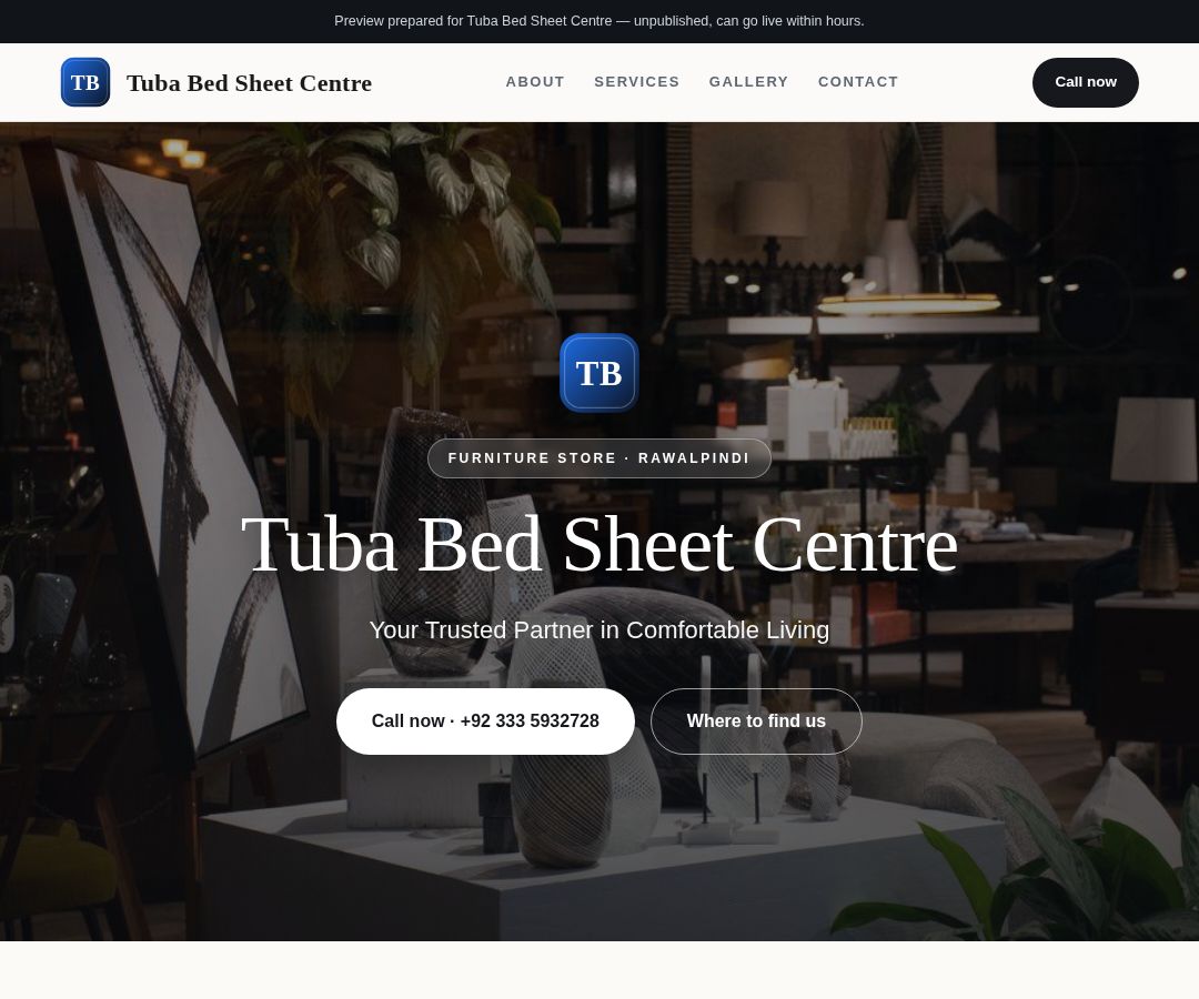 Tuba Bed Sheet Centre