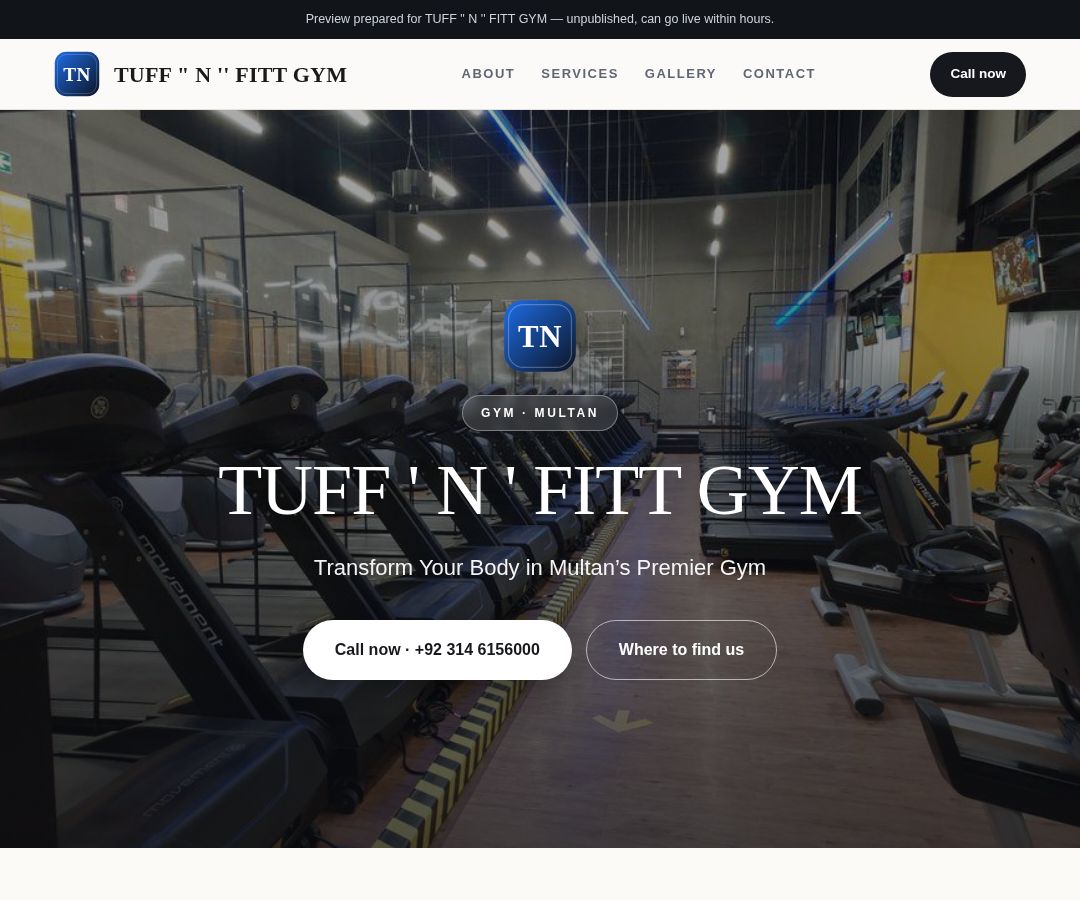 TUFF " N '' FITT GYM
