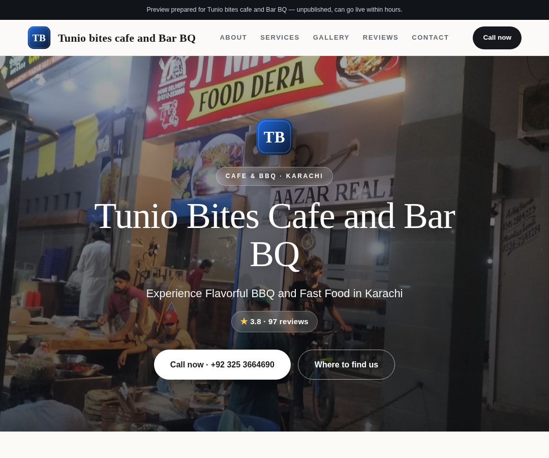 Tunio bites cafe and Bar BQ