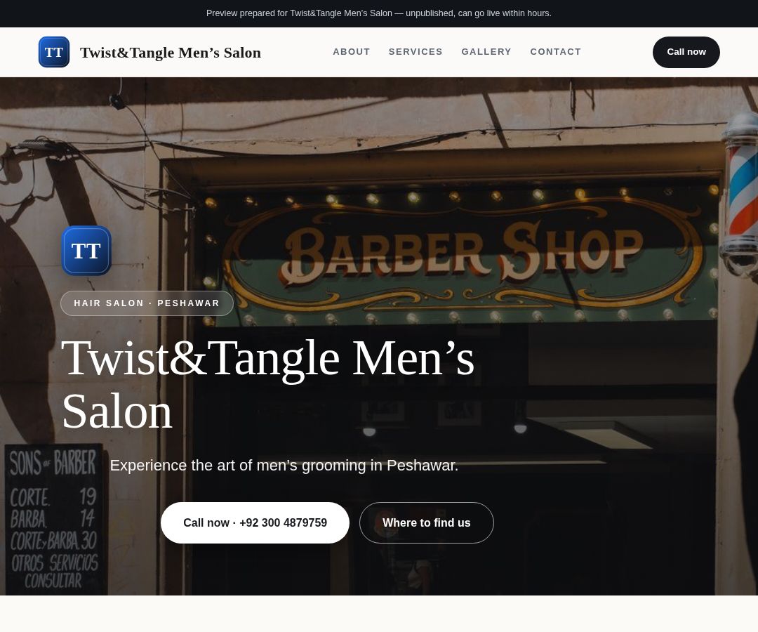 Twist&Tangle Men’s Salon